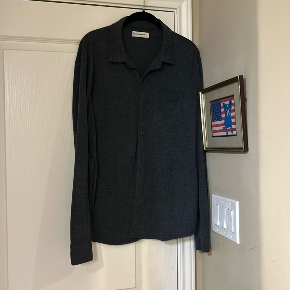 Lucky Brand button down knit (T-shirt material)